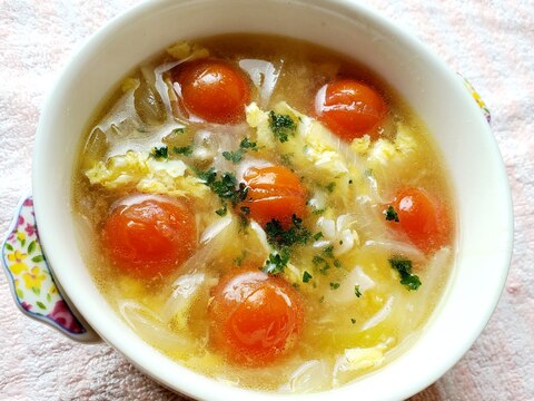 ぷかぷかミニトマトのスープ
